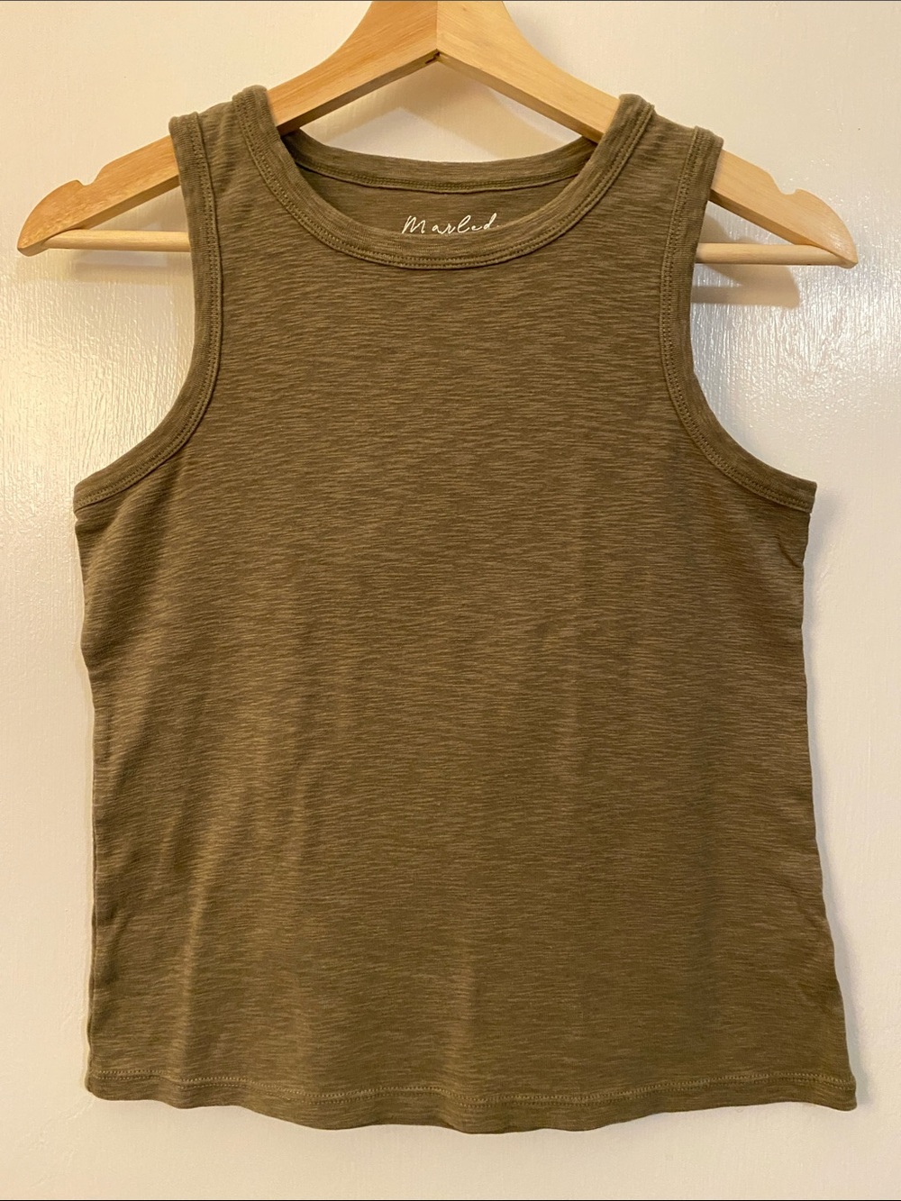Marled Essentials Olive Green Tank Top Women’s Size Medium